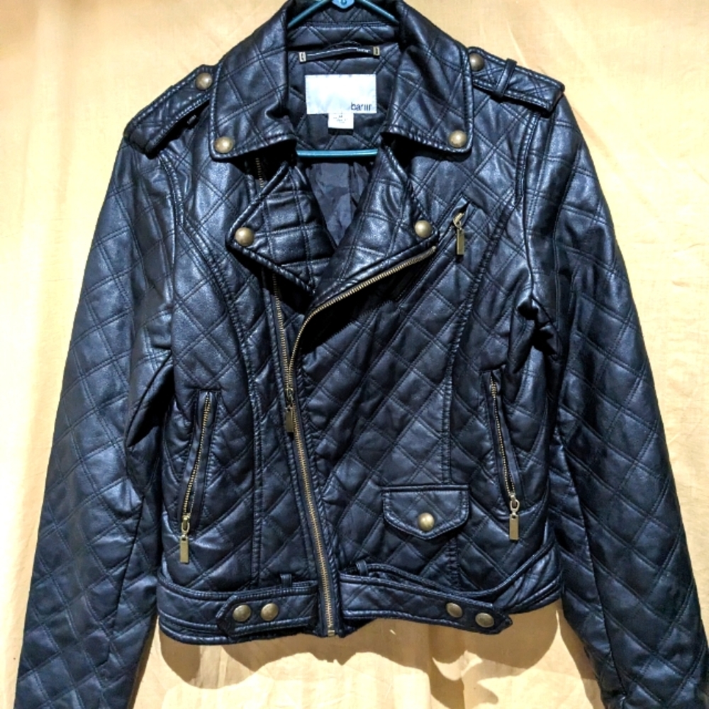 Quilted leather jacket